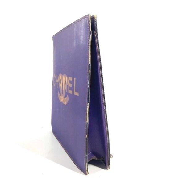 CHANEL hologram CC CC Mark Double Chain Shoulder Bag PVC/Leather purple - Picture 4 of 15